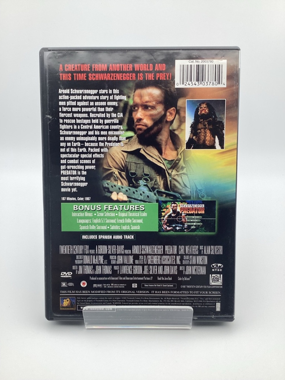 Predator DVD 2004 Fullscreen Arnold Schwarzenegger - Picture 2 of 7